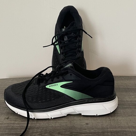 Brooks Dyad 11 Women's Black/Ebony/Green Running Shoes Size 9 Extra Wide - Picture 9 of 12